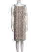 Max Mara Animal Print Knee-Length Dress