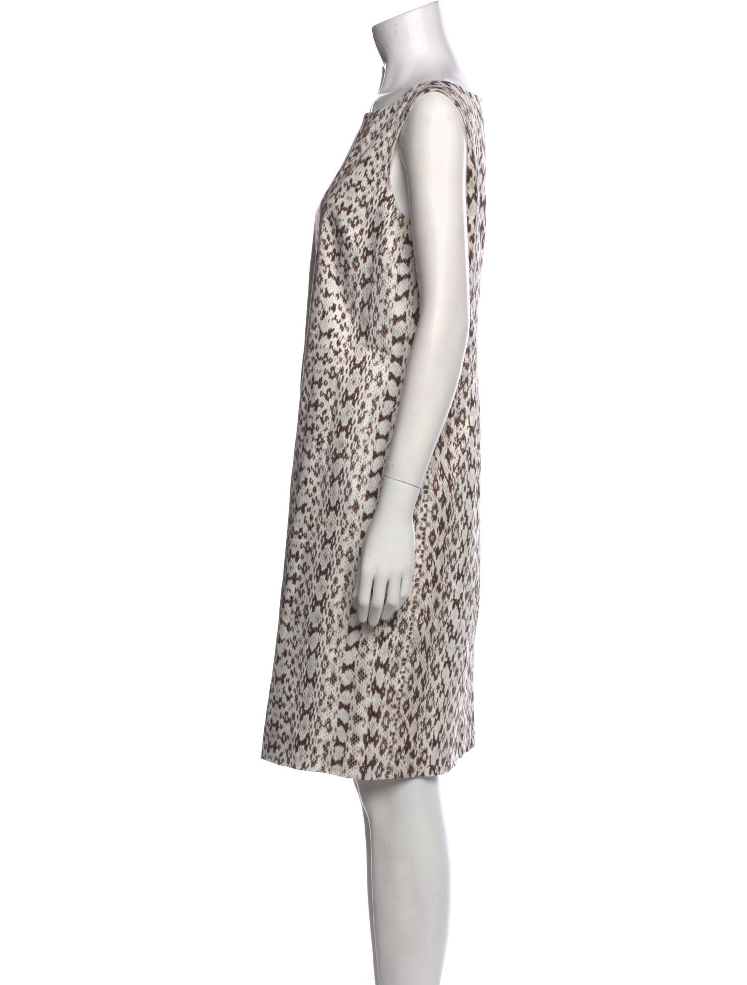 Max Mara Animal Print Knee-Length Dress