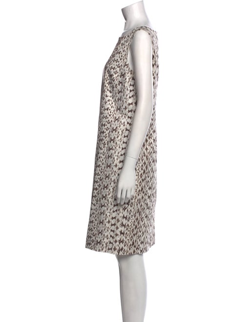 Max Mara Animal Print Knee-Length Dress