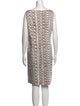 Max Mara Animal Print Knee-Length Dress