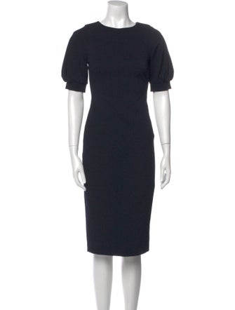 Max Mara Crew Neck Midi Length Dress