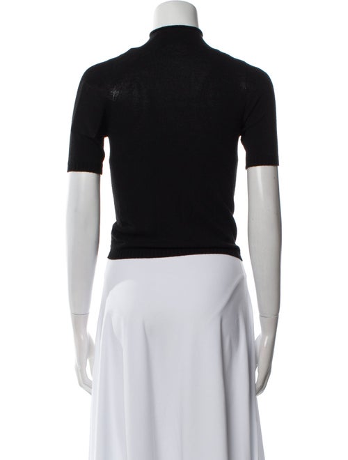 Max Mara Mock Neck Short Sleeve Top