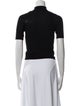Max Mara Mock Neck Short Sleeve Top