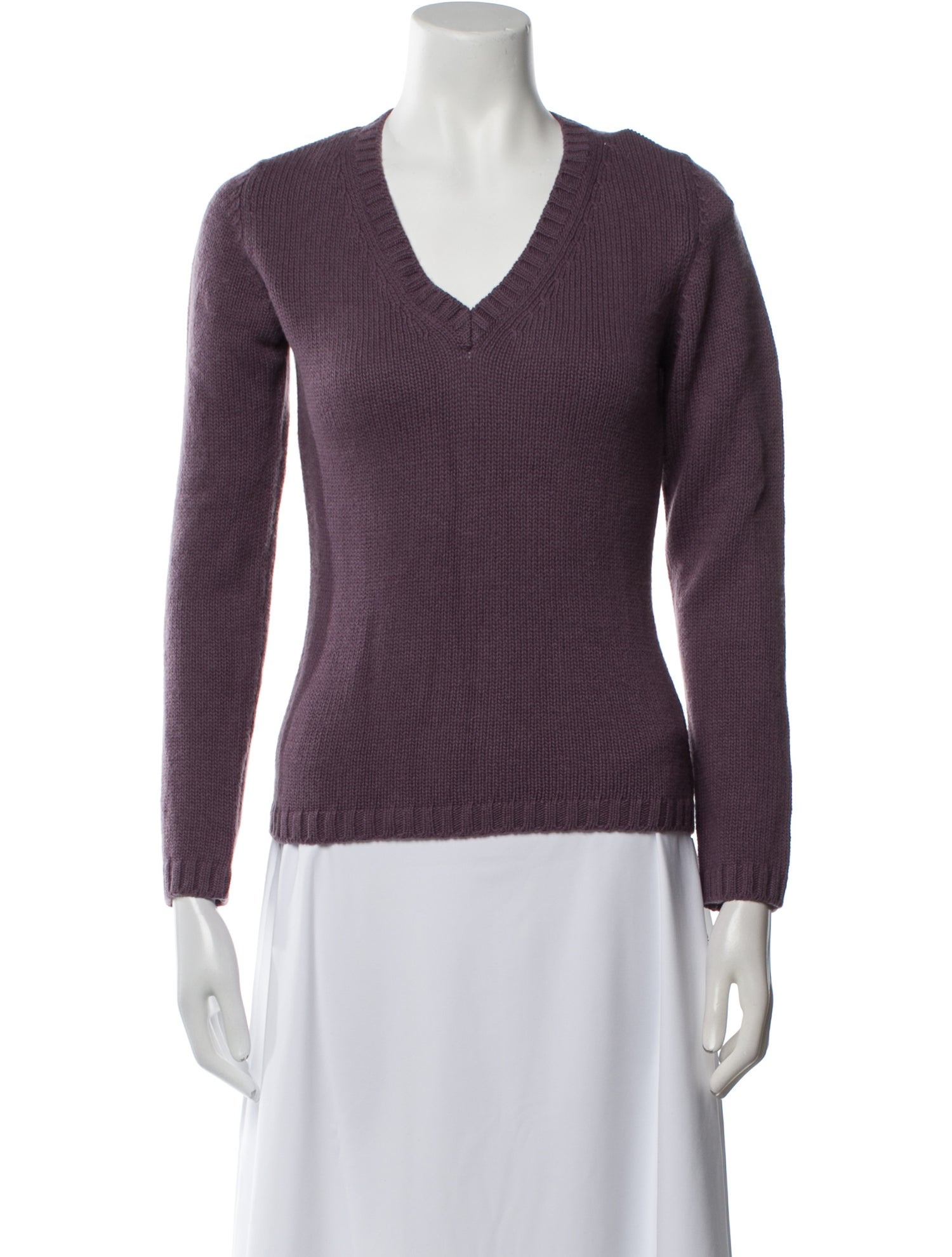 Max Mara Virgin Wool V-Neck Sweater