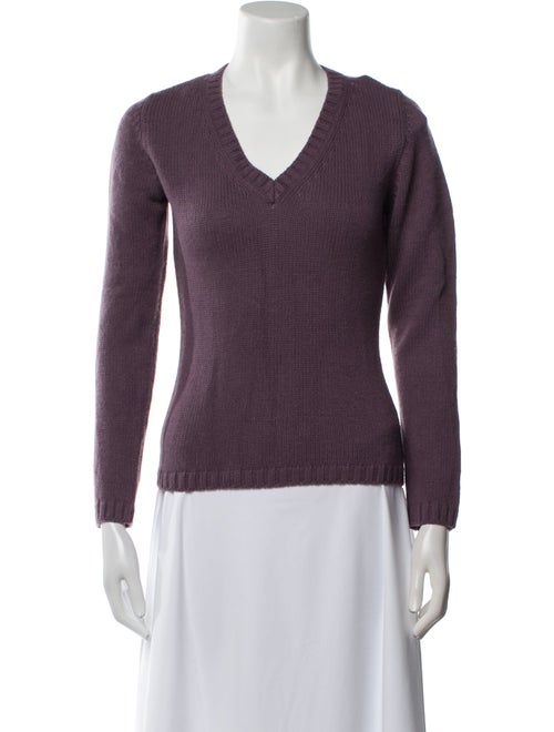 Max Mara Virgin Wool V-Neck Sweater