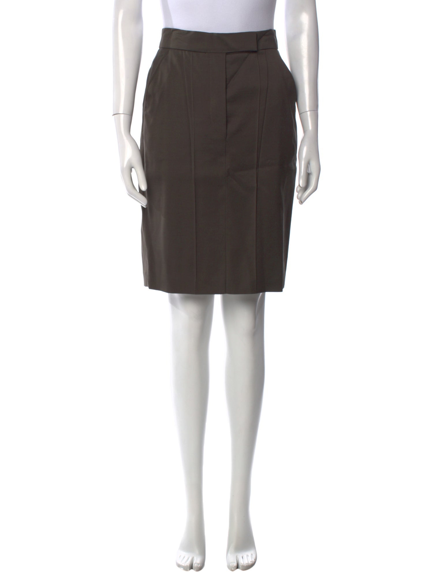 Max Mara Pleated Accents Knee-Length Skirt