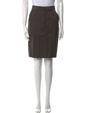 Max Mara Pleated Accents Knee-Length Skirt