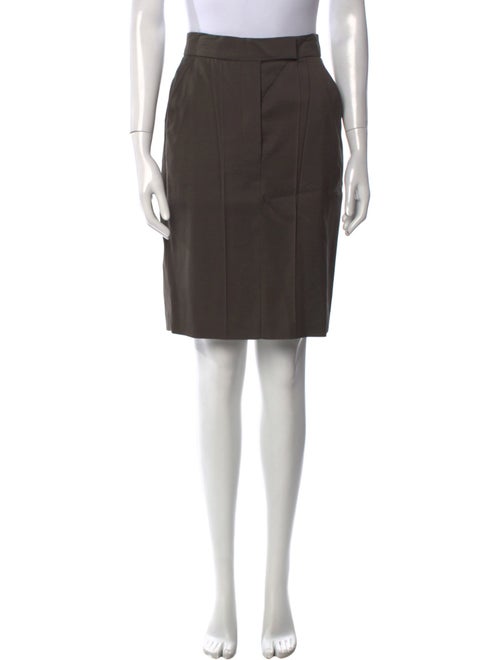 Max Mara Pleated Accents Knee-Length Skirt