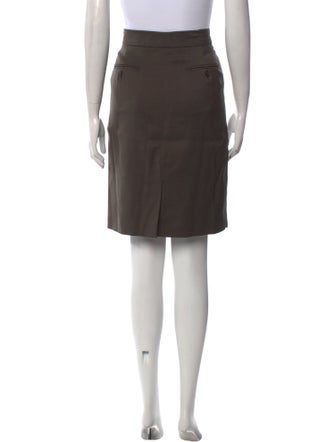Max Mara Pleated Accents Knee-Length Skirt