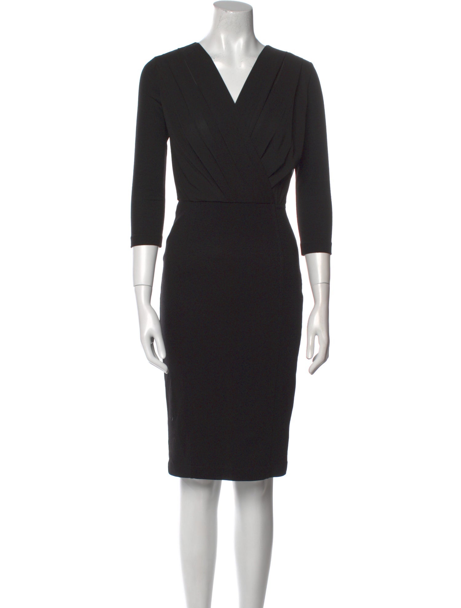 Max Mara V-Neck Knee-Length Dress