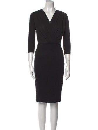 Max Mara V-Neck Knee-Length Dress