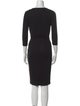 Max Mara V-Neck Knee-Length Dress