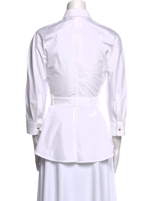 Max Mara Three-Quarter Sleeve Button-Up Top