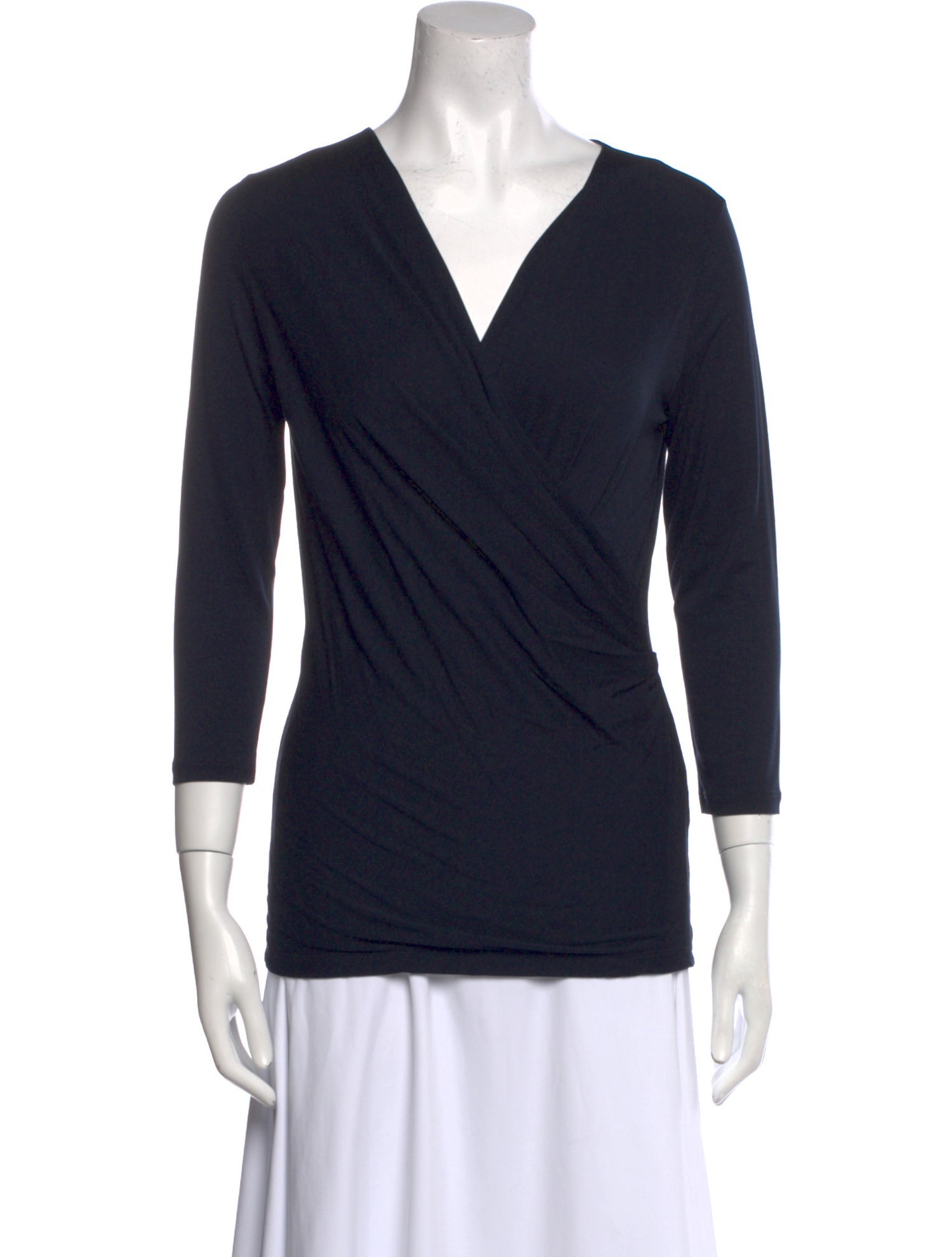 Max Mara V-Neck Three-Quarter Sleeve Top