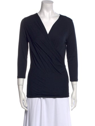Max Mara V-Neck Three-Quarter Sleeve Top