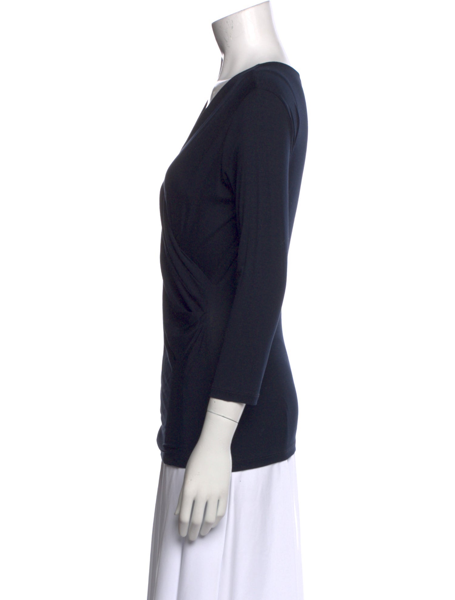 Max Mara V-Neck Three-Quarter Sleeve Top