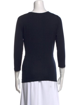 Max Mara V-Neck Three-Quarter Sleeve Top