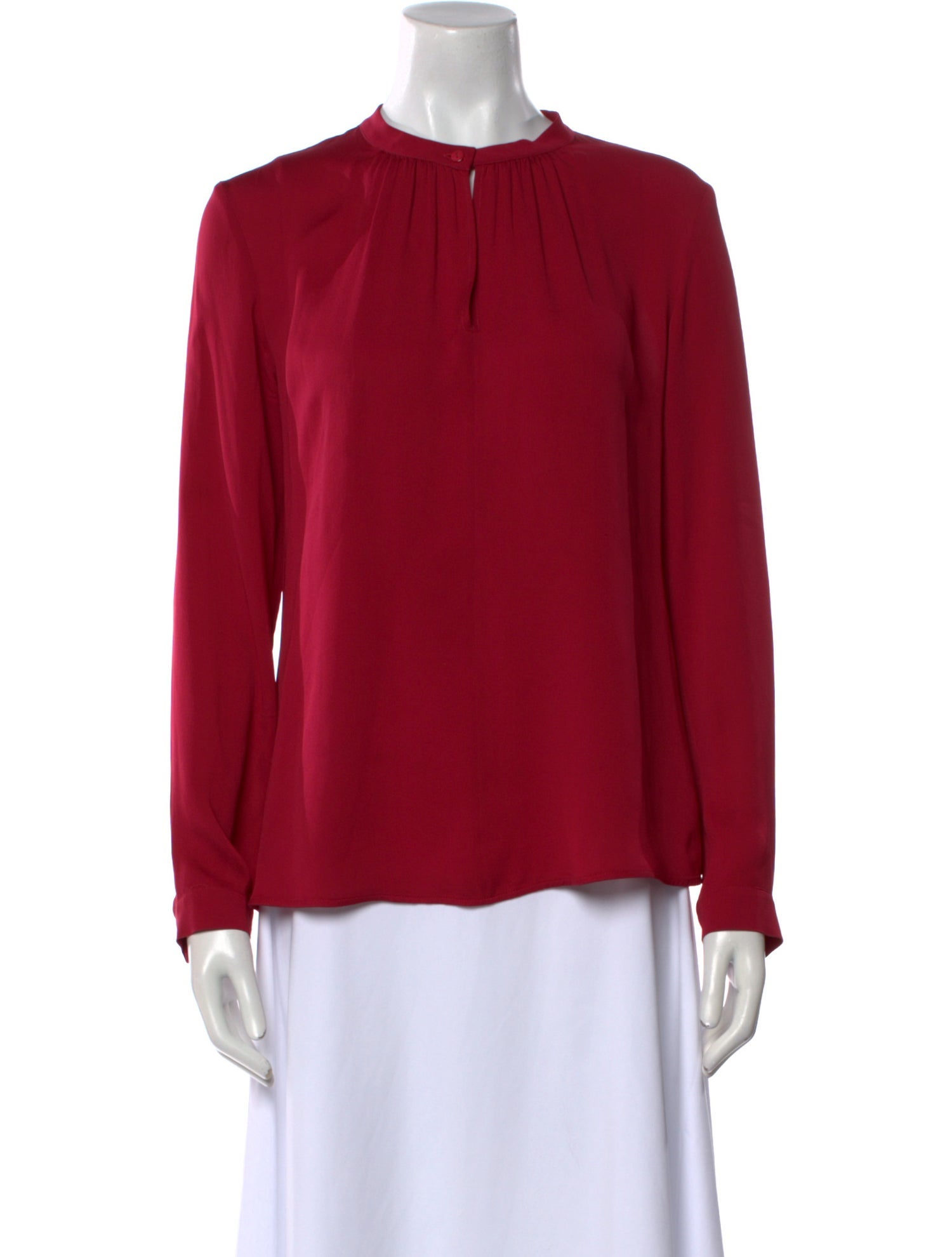 Max Mara Silk Mock Neck Blouse