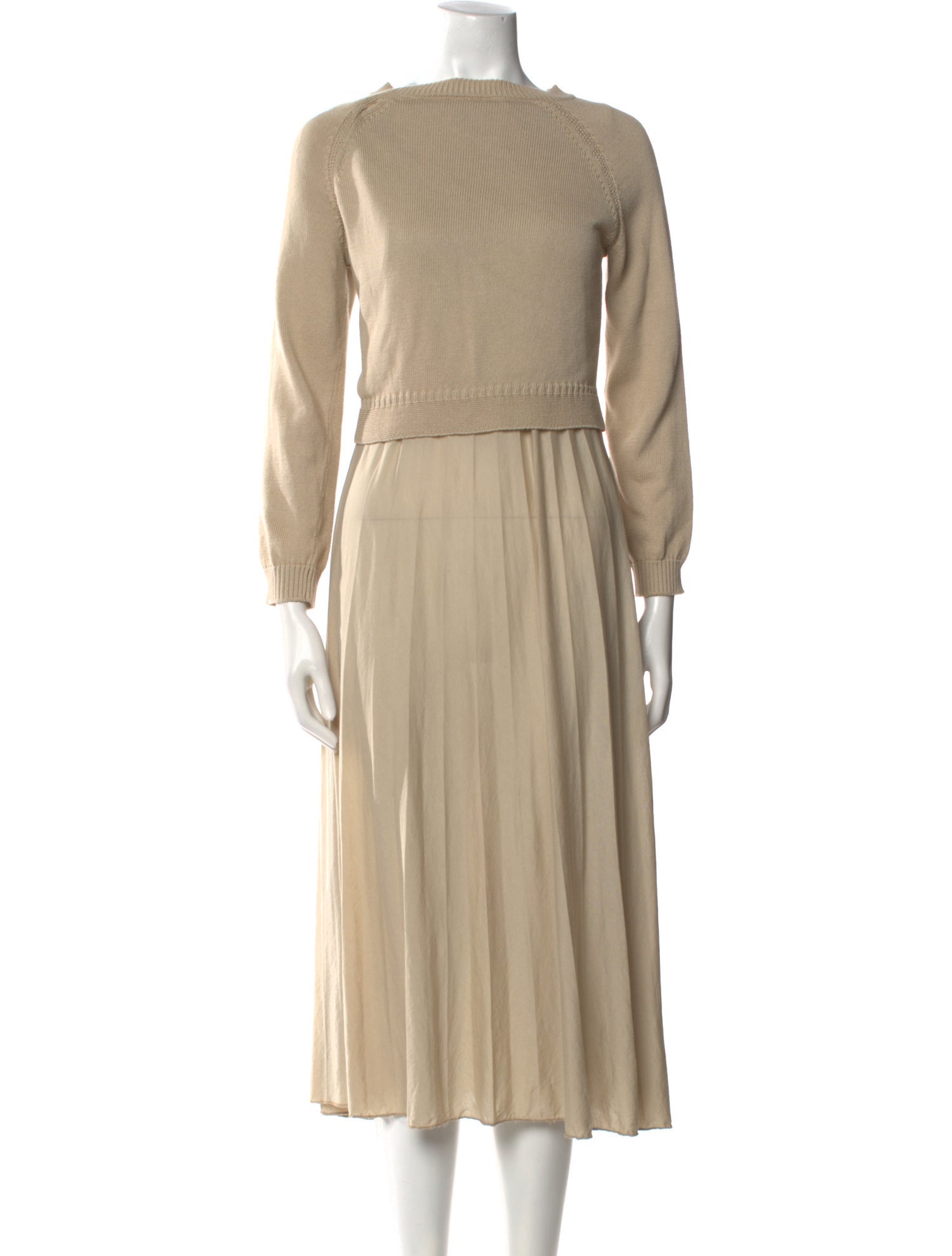 Max Mara Bateau Neckline Long Dress