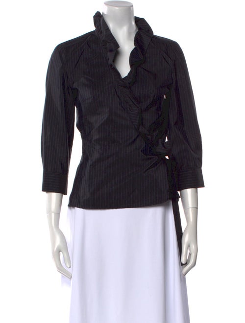 Max Mara Silk V-Neck Top