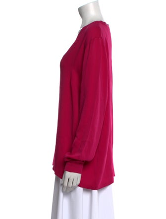 Max Mara Silk V-Neck Blouse