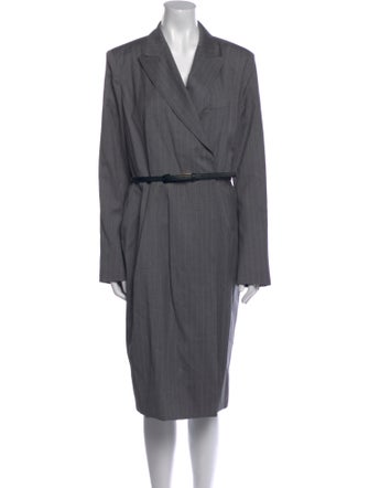 Max Mara Virgin Wool Midi Length Dress
