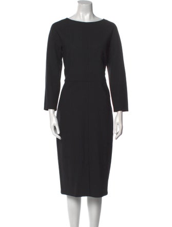 Max Mara Virgin Wool Midi Length Dress
