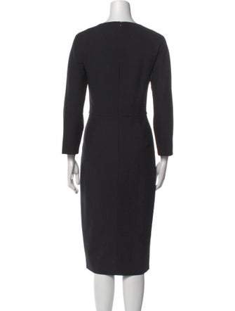 Max Mara Virgin Wool Midi Length Dress
