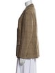 Max Mara Virgin Wool Plaid Print Blazer