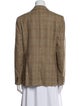 Max Mara Virgin Wool Plaid Print Blazer