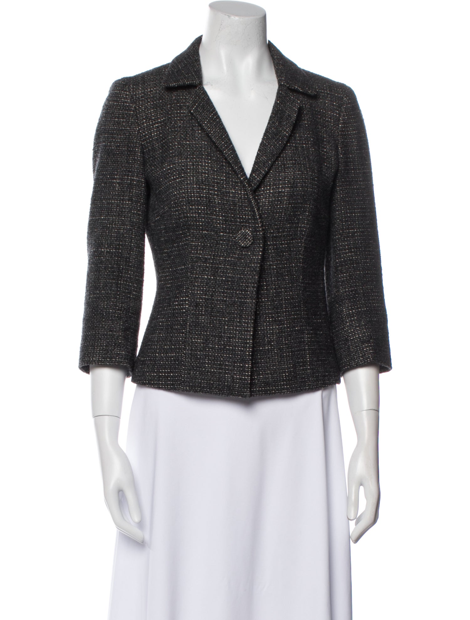 Max Mara Tweed Pattern Blazer