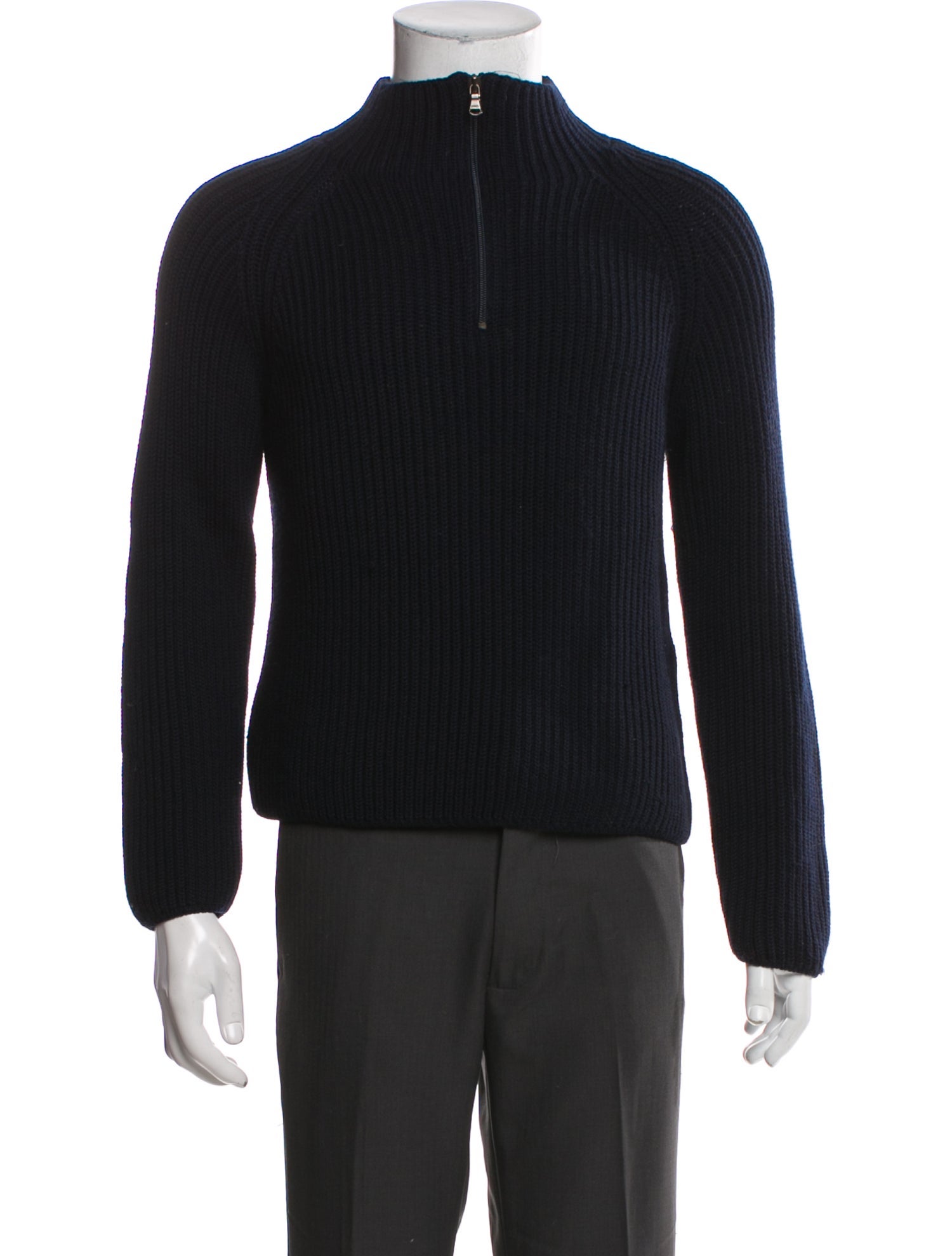 Max Mara Virgin Wool Mock Neck Pullover
