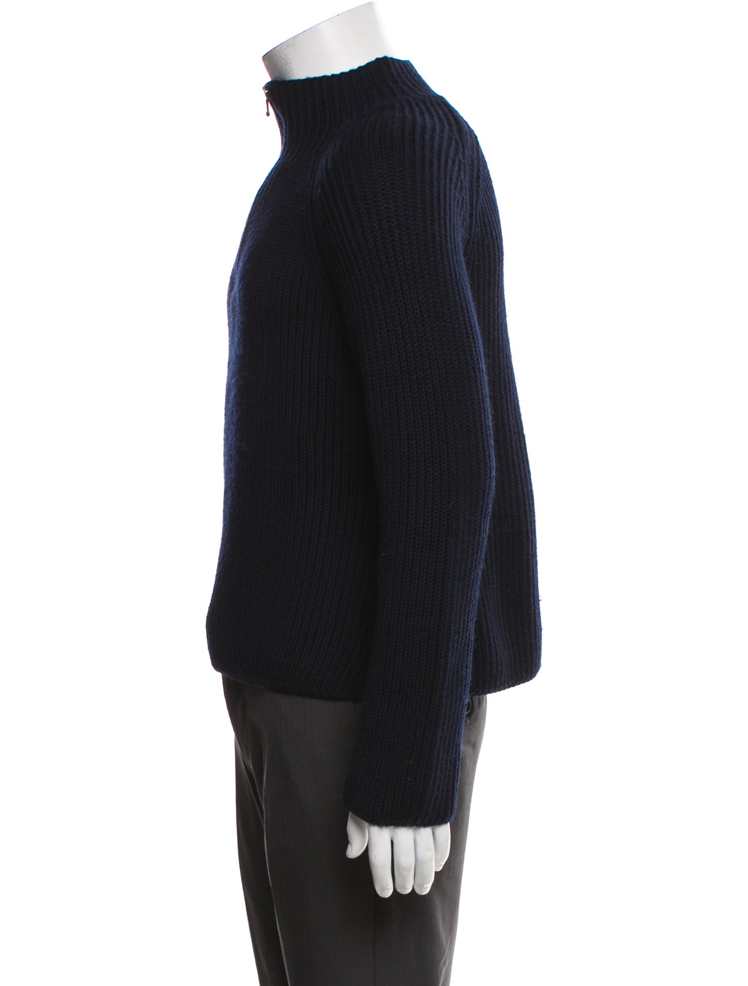 Max Mara Virgin Wool Mock Neck Pullover