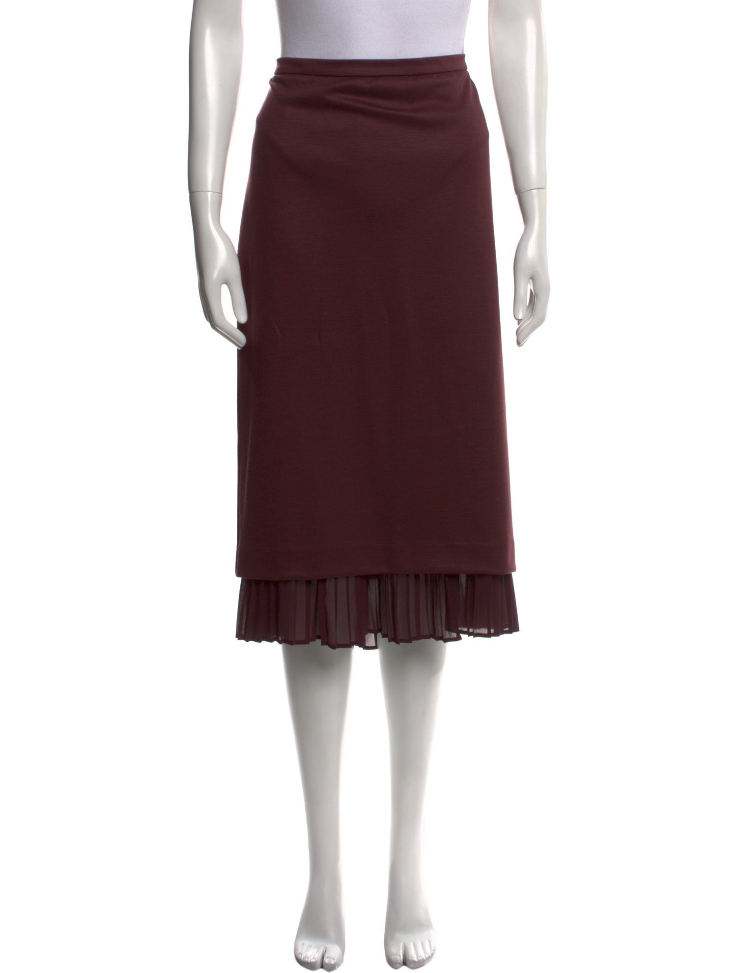 Max Mara Virgin Wool Midi Length Skirt