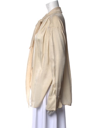 Max Mara Silk V-Neck Blouse