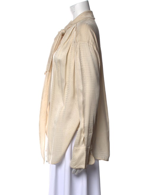 Max Mara Silk V-Neck Blouse