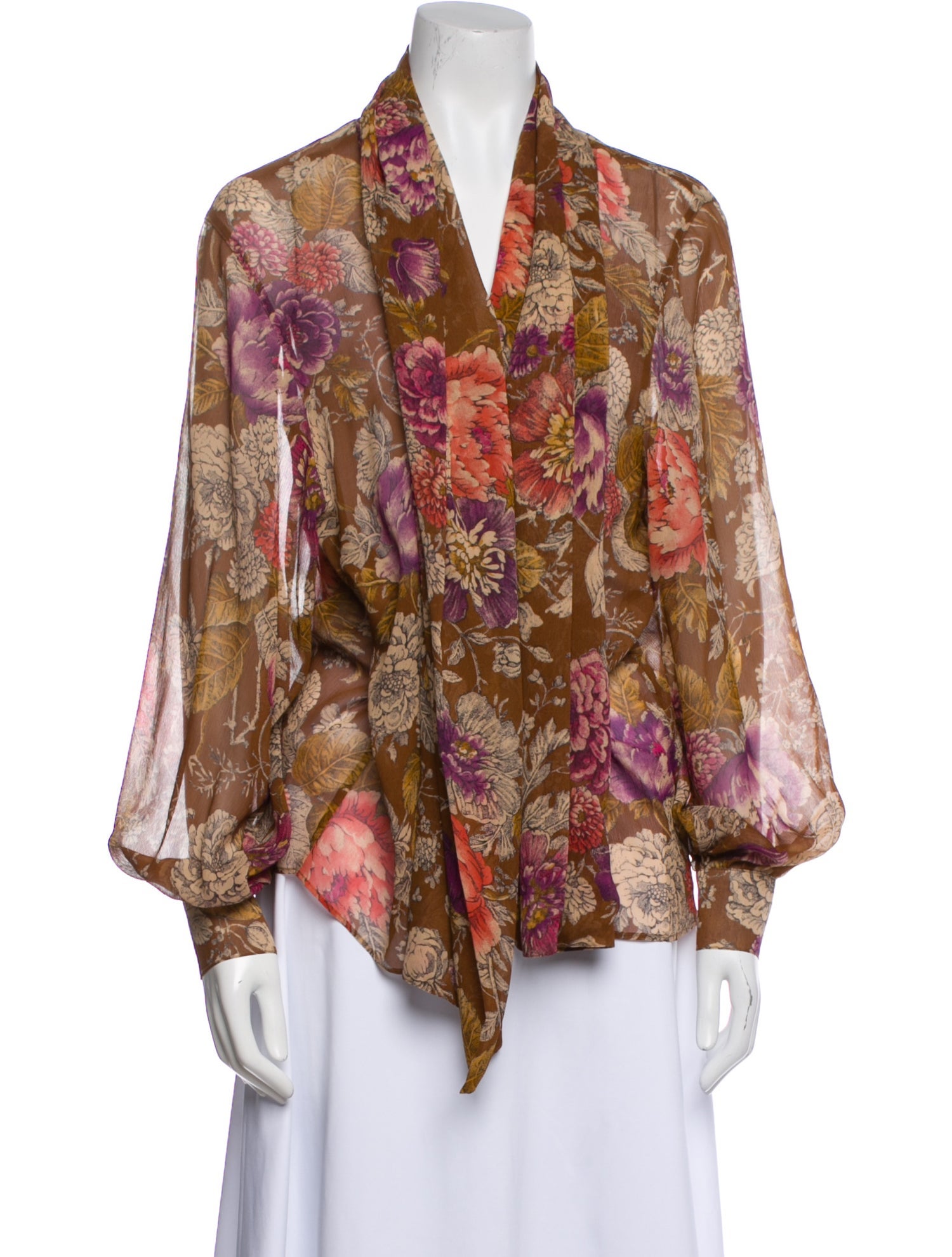 Max Mara Silk Floral Print Jacket