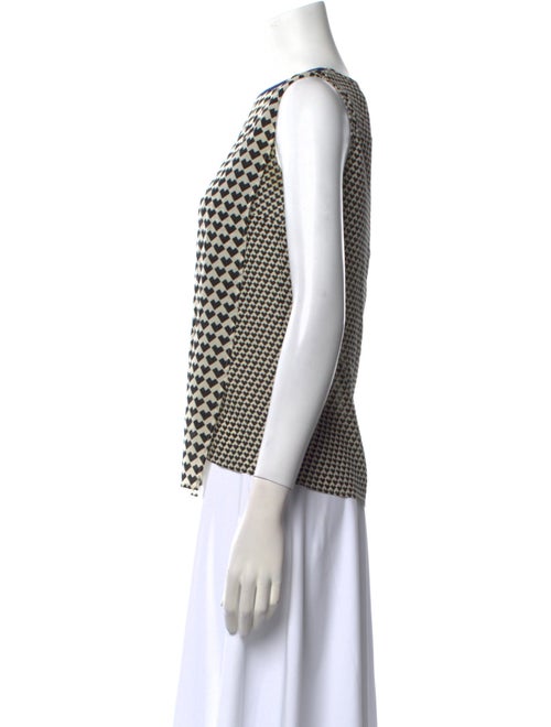 Max Mara Printed Bateau Neckline Blouse