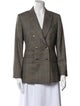 Max Mara Virgin Wool Plaid Print Blazer