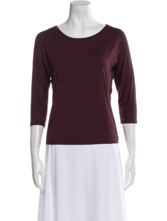Max Mara Bateau Neckline Three-Quarter Sleeve T-Shirt