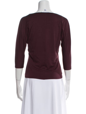 Max Mara Bateau Neckline Three-Quarter Sleeve T-Shirt
