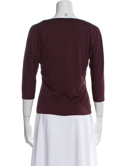 Max Mara Bateau Neckline Three-Quarter Sleeve T-Shirt