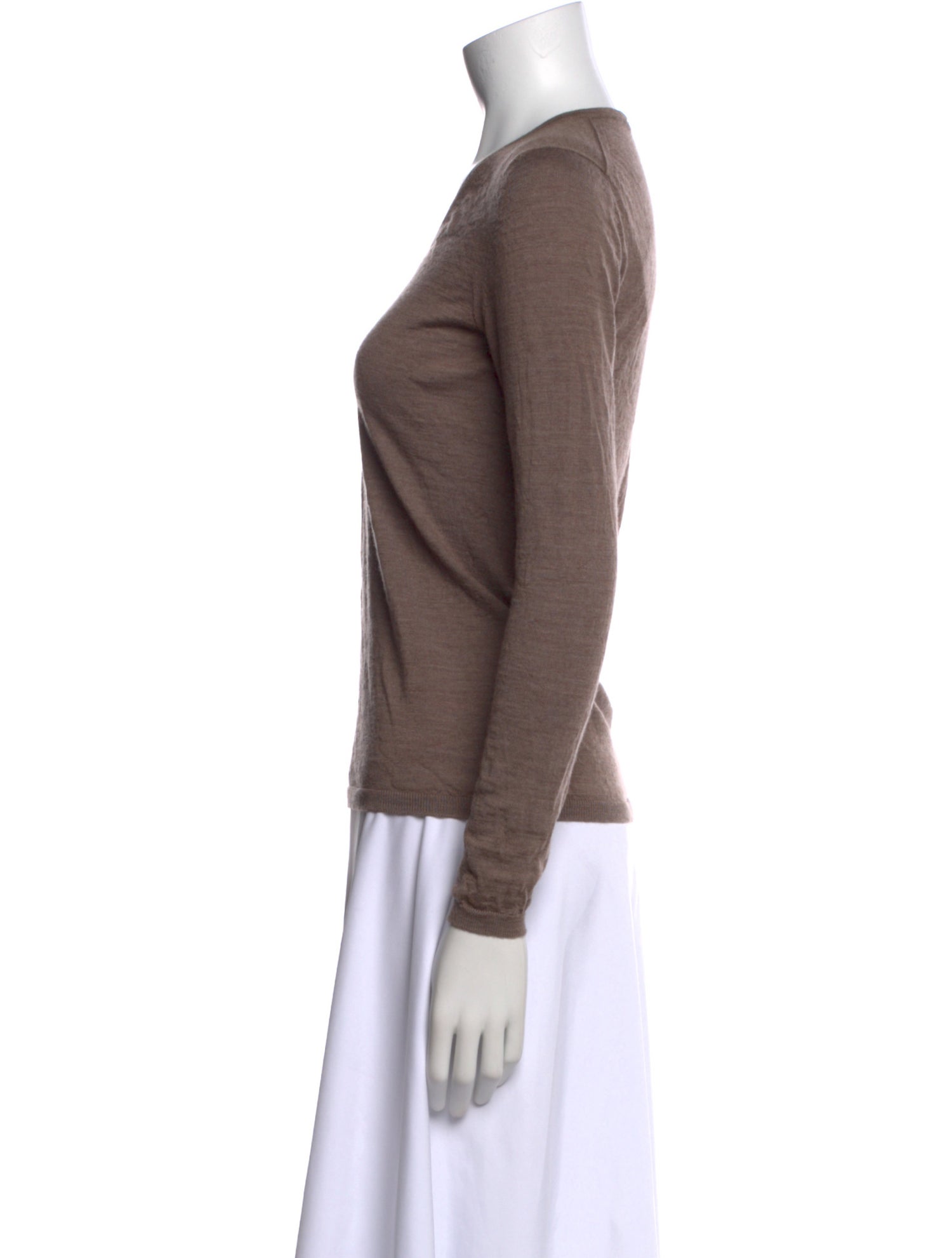 Max Mara Virgin Wool V-Neck Top