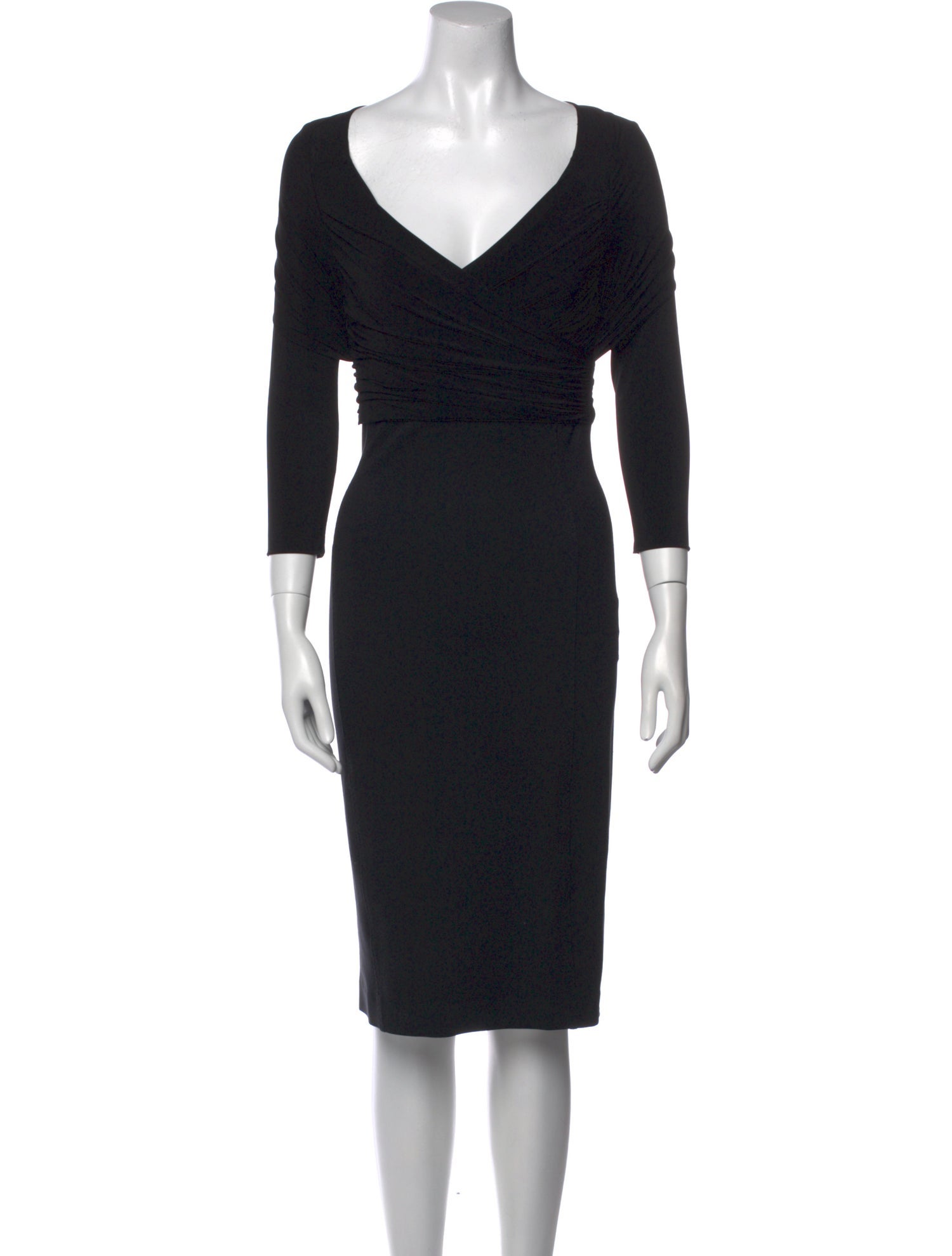 Max Mara V-Neck Knee-Length Dress