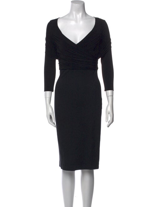Max Mara V-Neck Knee-Length Dress