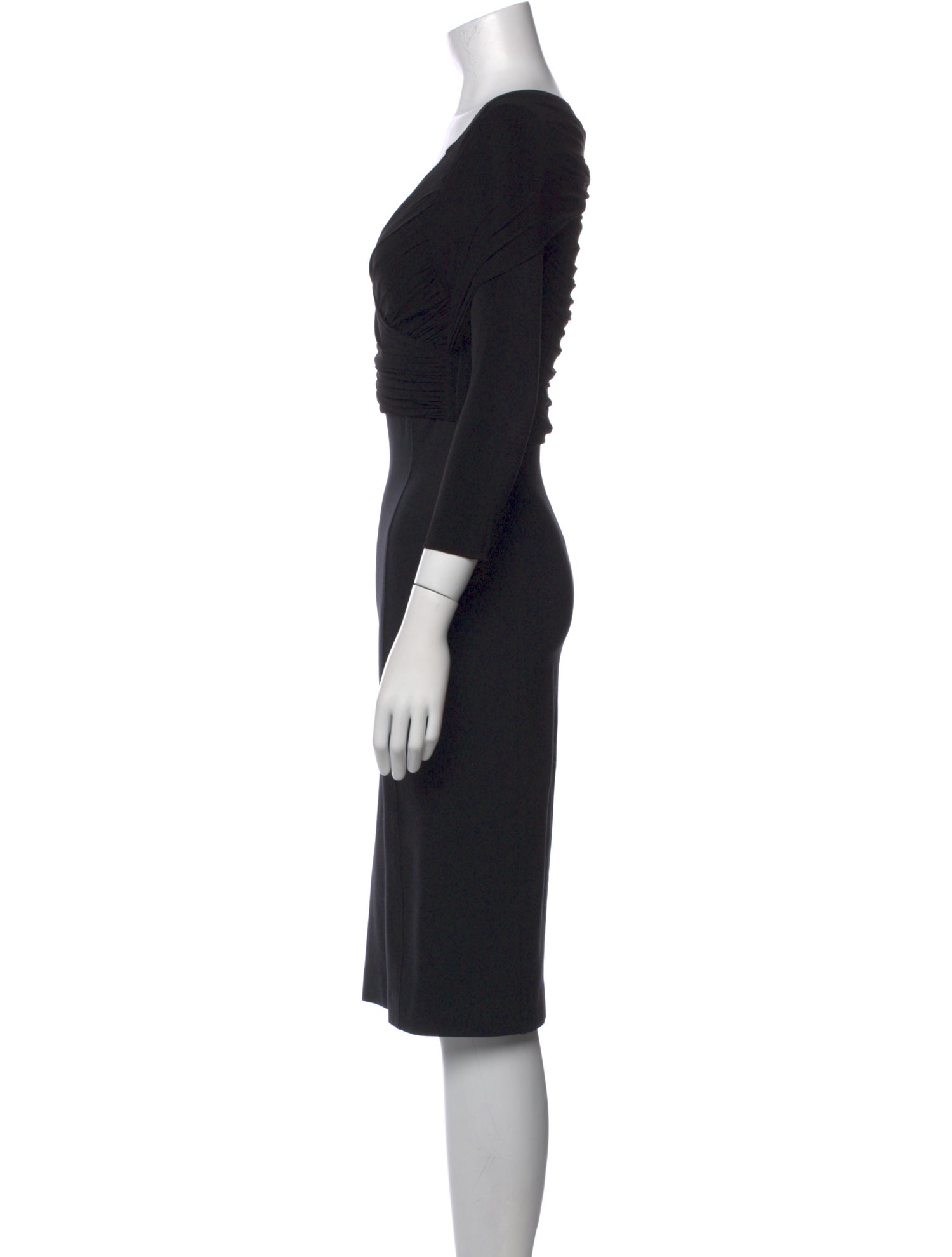 Max Mara V-Neck Knee-Length Dress