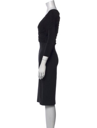 Max Mara V-Neck Knee-Length Dress