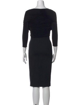 Max Mara V-Neck Knee-Length Dress
