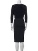 Max Mara V-Neck Knee-Length Dress
