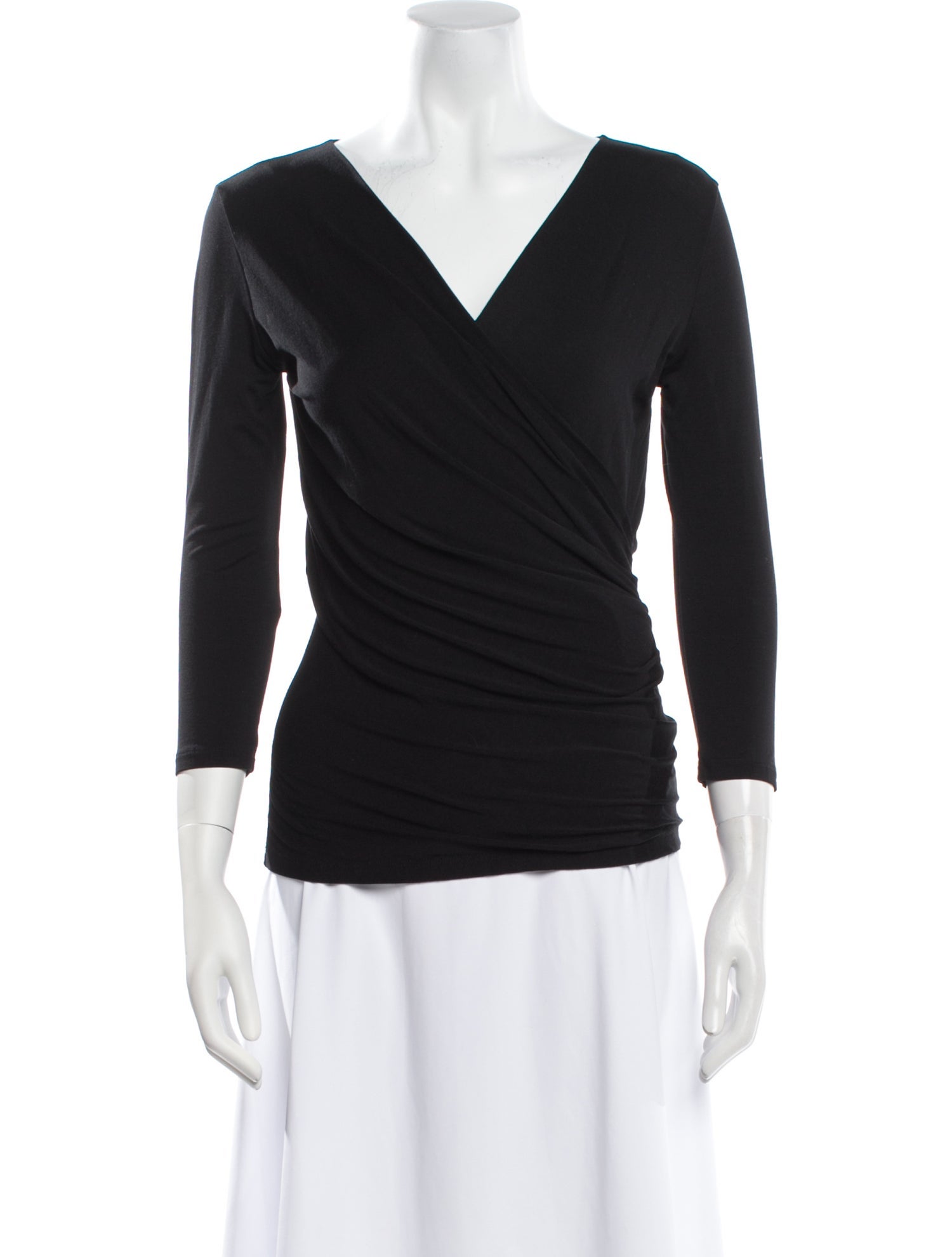 Max Mara V-Neck Three-Quarter Sleeve Top